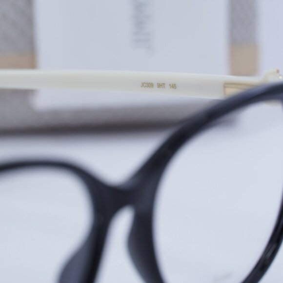 Final Price! Jimmy Choo JC309 09HT 00 Black/White Eyeglasses 53mm - Picture 8 of 12